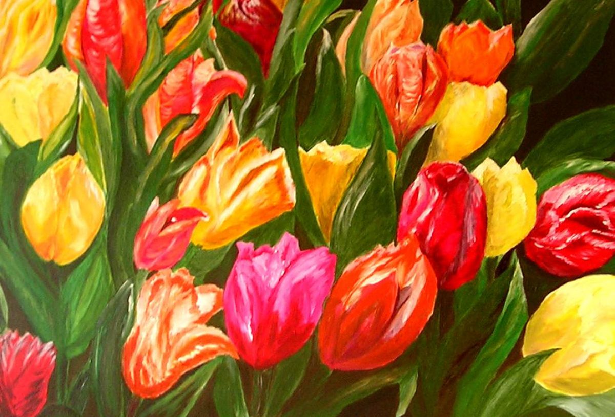 Lebensberatung Runa Runge - Gemalte Tulpen