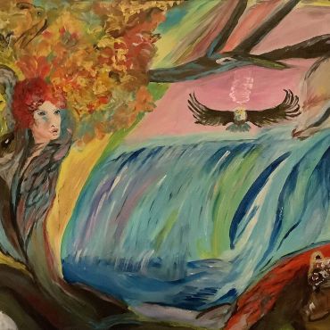 Lebensberatung Runa Runge - Gemalter Wasserfall